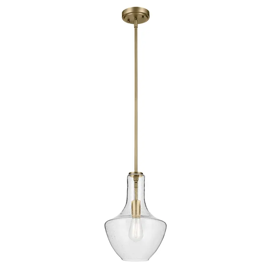 Everly 1-Light Pendant in Natural Brass - Image 4