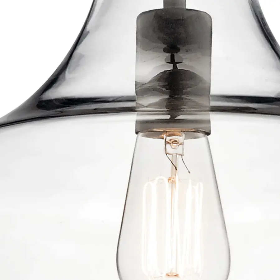 Everly 1-Light Pendant in Olde Bronze with Clear Glass - Image 3