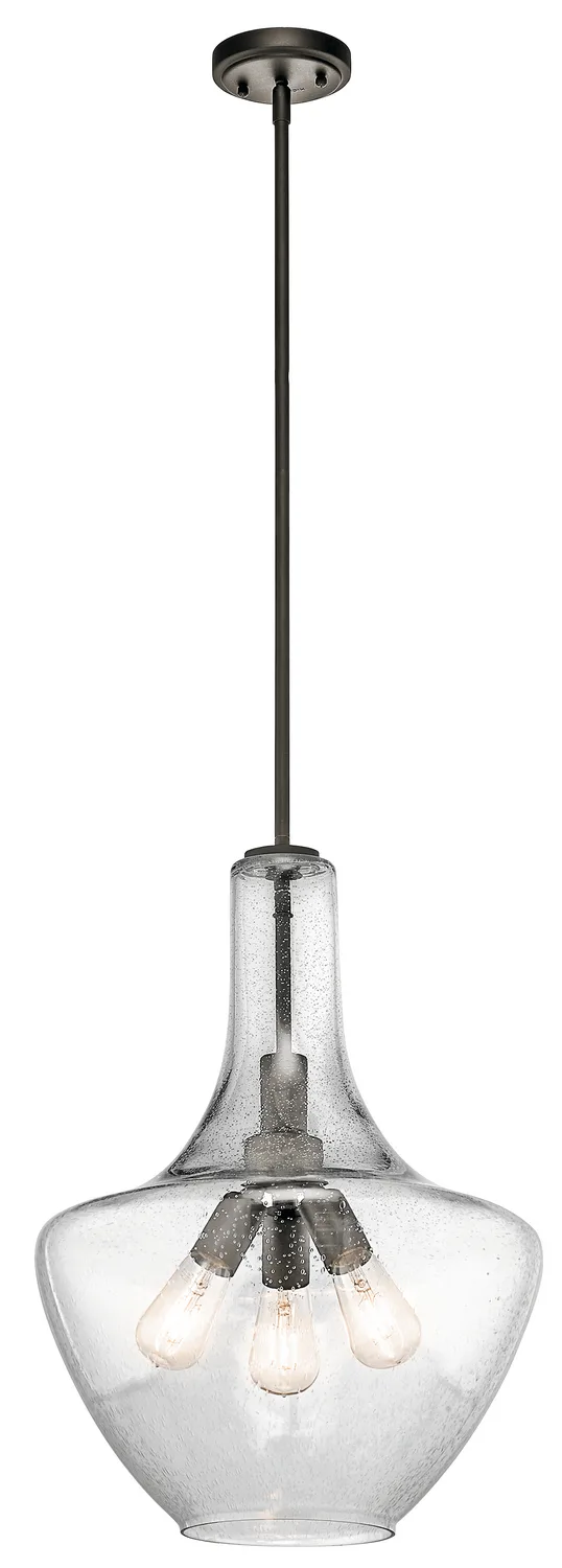 Everly Three Light Pendant in Olde Bronze