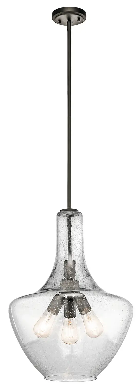 Everly Three Light Pendant in Olde Bronze