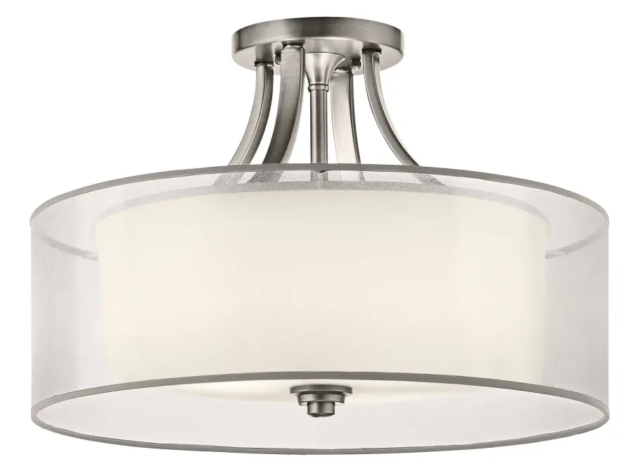 Lacey 4-Light Semi-Flush Mount in Antique Pewter