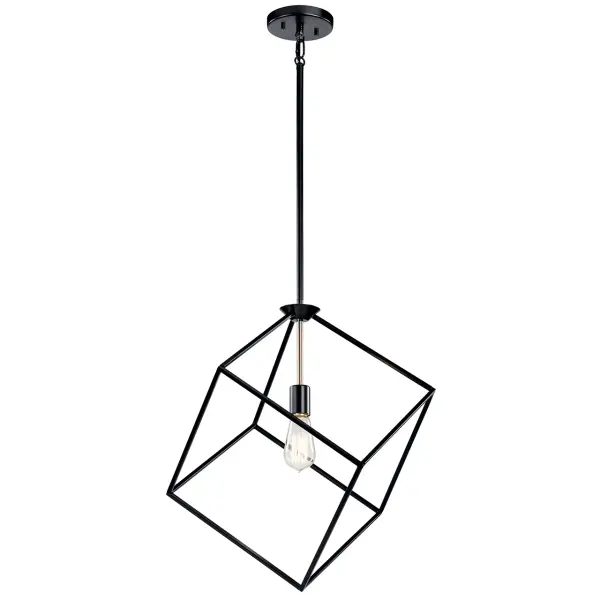 The Cartone Pendant brings modern sophistication with its sleek black finish and 17-inch profile. Perfect for kitchen islands, dining areas, or entryways, this dimmable fixture offers flexible ambiance control. - alternate view