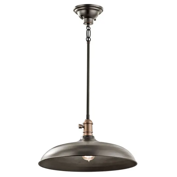 The Cobson pendant combines traditional styling with modern versatility. Its convertible design allows for both pendant and semi-flush mounting, while the Olde Bronze finish adds warmth to any space. - alternate view