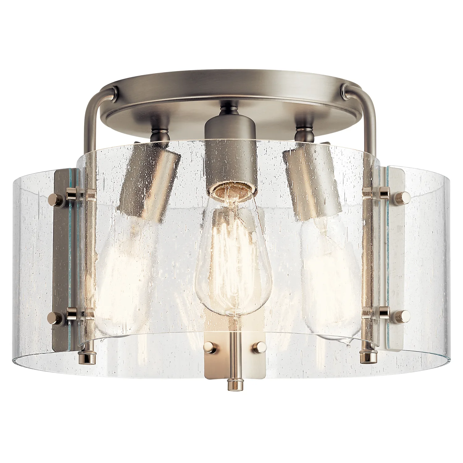 Thoreau 3-Light Semi-Flush Mount in Brushed Nickel