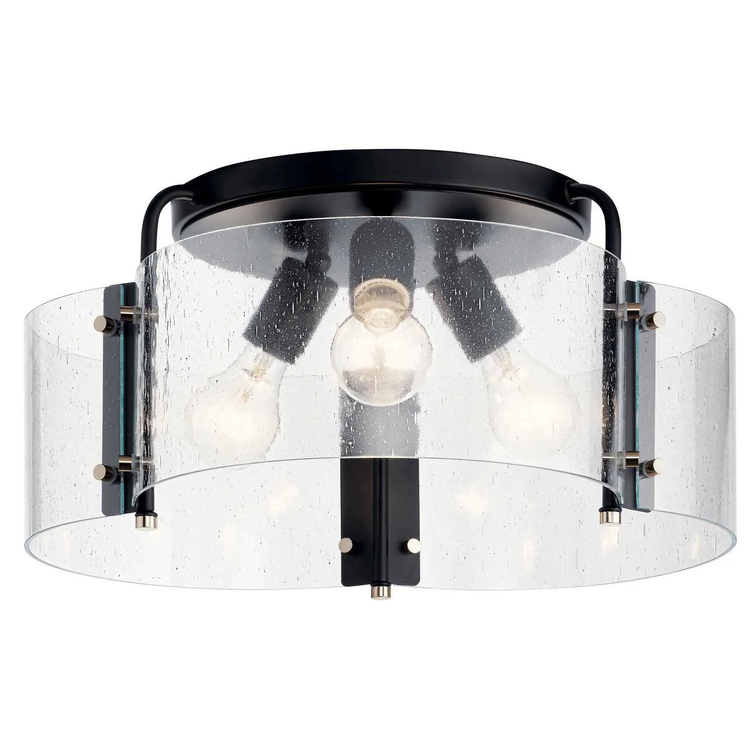 Thoreau 3-Light Semi-Flush Mount in Black
