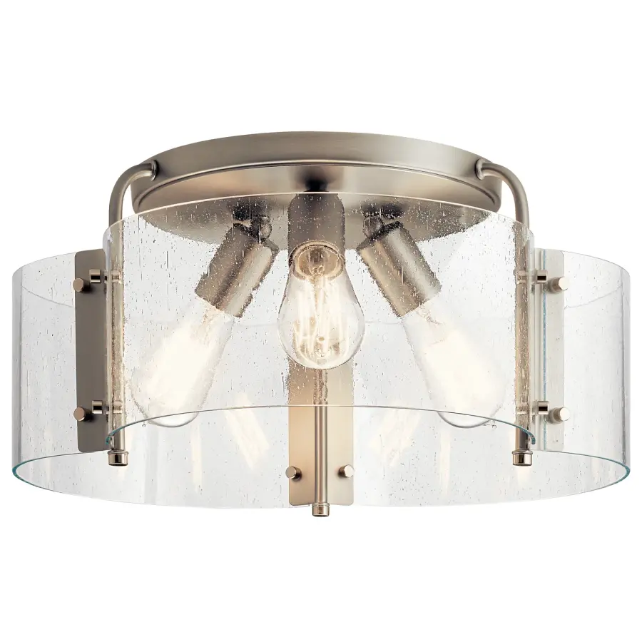 Thoreau 3-Light Semi-Flush Mount in Brushed Nickel