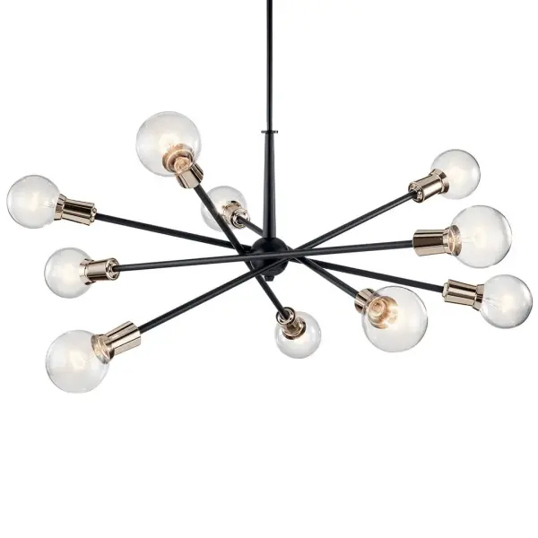 Dramatic 10-Light Statement Chandelier with Bold Contemporary Design - Image 1