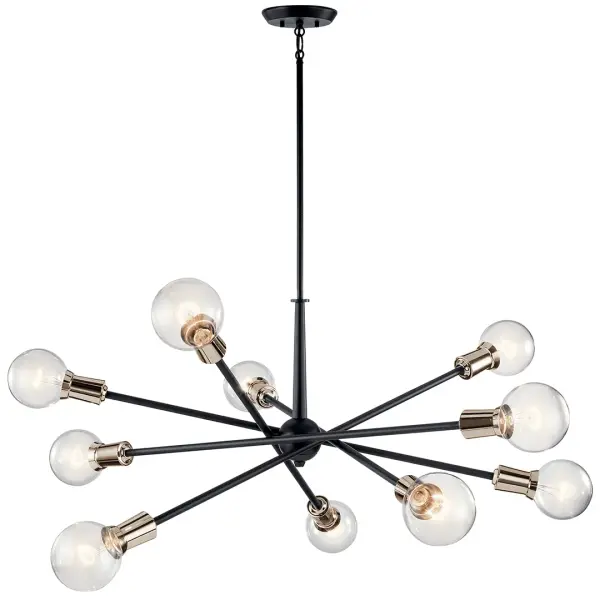 Dramatic 10-Light Statement Chandelier with Bold Contemporary Design - Image 2