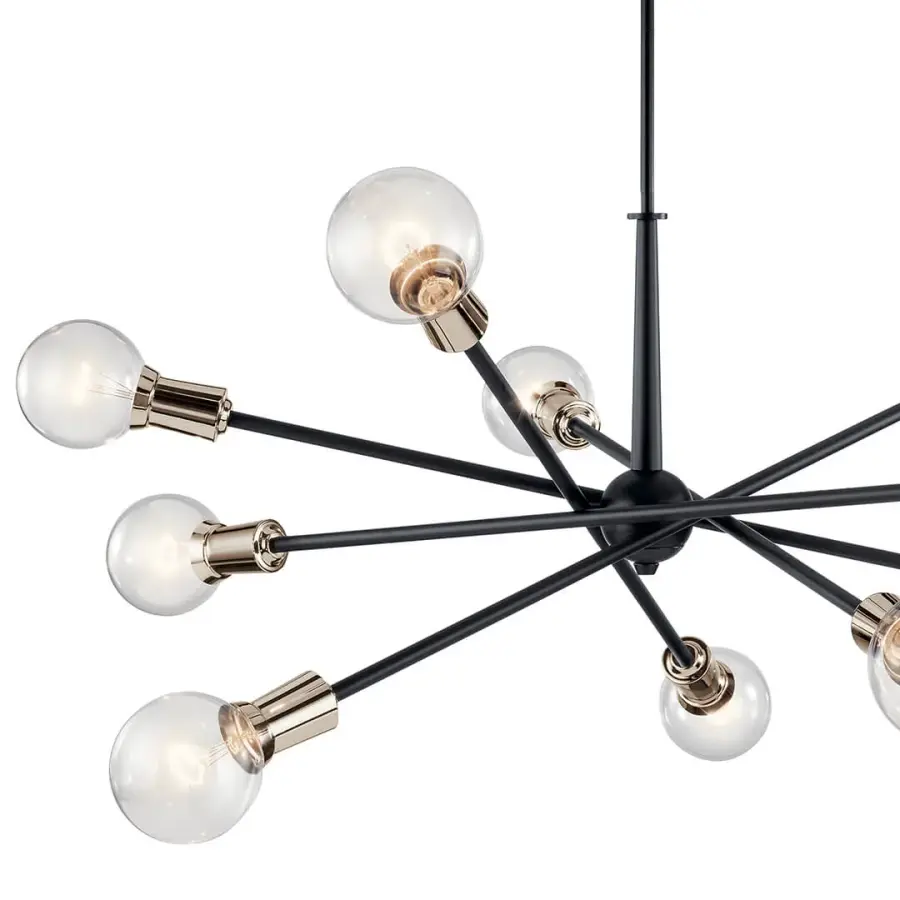 Dramatic 10-Light Statement Chandelier with Bold Contemporary Design - Image 3