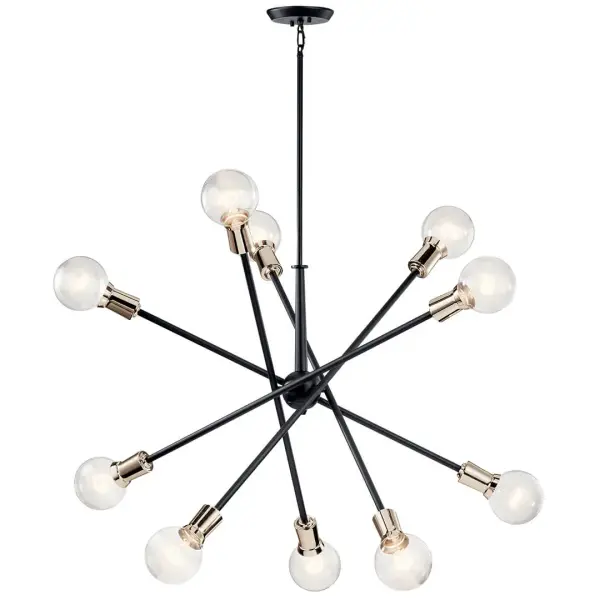 Dramatic 10-Light Statement Chandelier with Bold Contemporary Design - Image 4