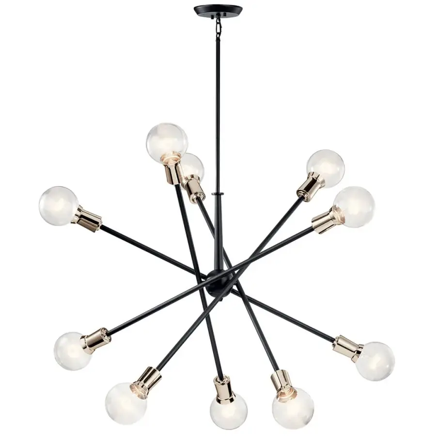 Dramatic 10-Light Statement Chandelier with Bold Contemporary Design - Image 4