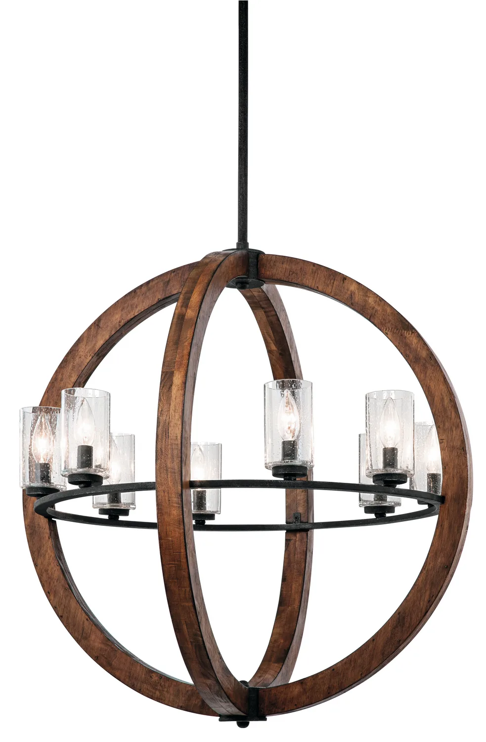 Grand Bank 8-Light Chandelier in Auburn Stained