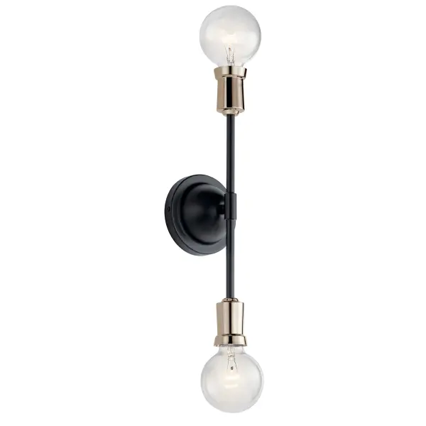 Sleek 2-Light Wall Sconce Perfect for Modern Bathrooms & Hallways - Image 1
