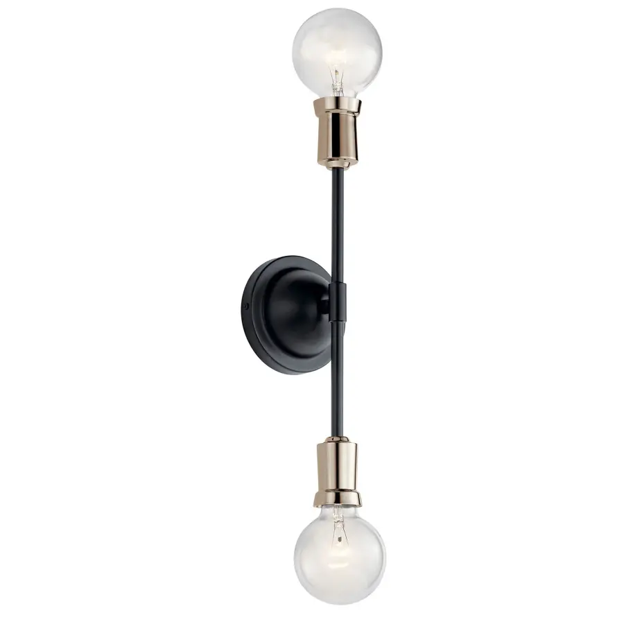 Sleek 2-Light Wall Sconce Perfect for Modern Bathrooms & Hallways - Image 1