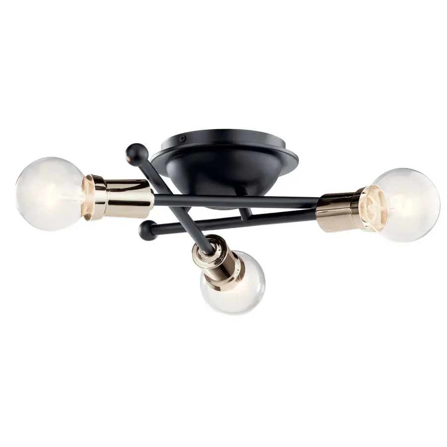 Sleek 3-Light Flush Mount Perfect for Low-Ceiling Spaces - Image 1