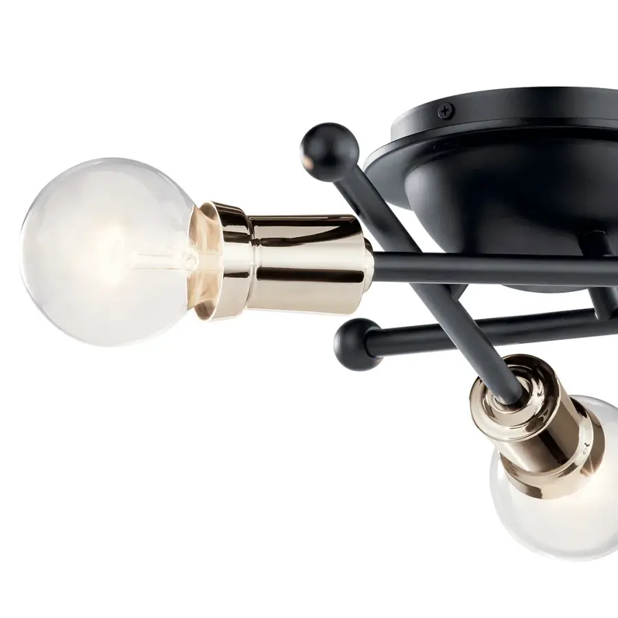Sleek 3-Light Flush Mount Perfect for Low-Ceiling Spaces - Image 2