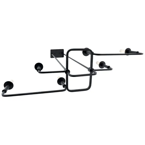 Alden 6-Light Linear Chandelier in Black - Image 4
