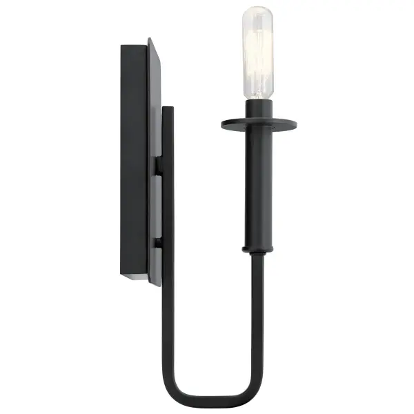 Alden 1-Light Wall Sconce in Black - Image 2