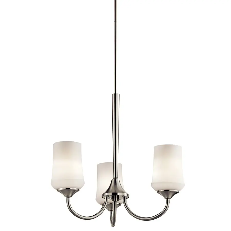 Aubrey 3-Light Chandelier in Brushed Nickel - Image 1
