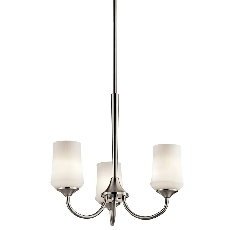 Aubrey 3-Light Chandelier in Brushed Nickel - Image 1
