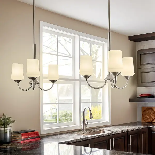 Aubrey 3-Light Chandelier in Brushed Nickel - Image 3