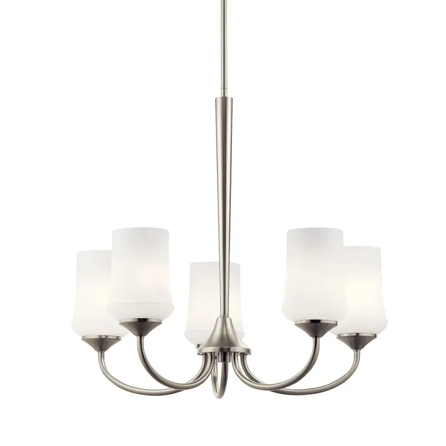 Aubrey 5-Light Chandelier in Brushed Nickel - Image 1