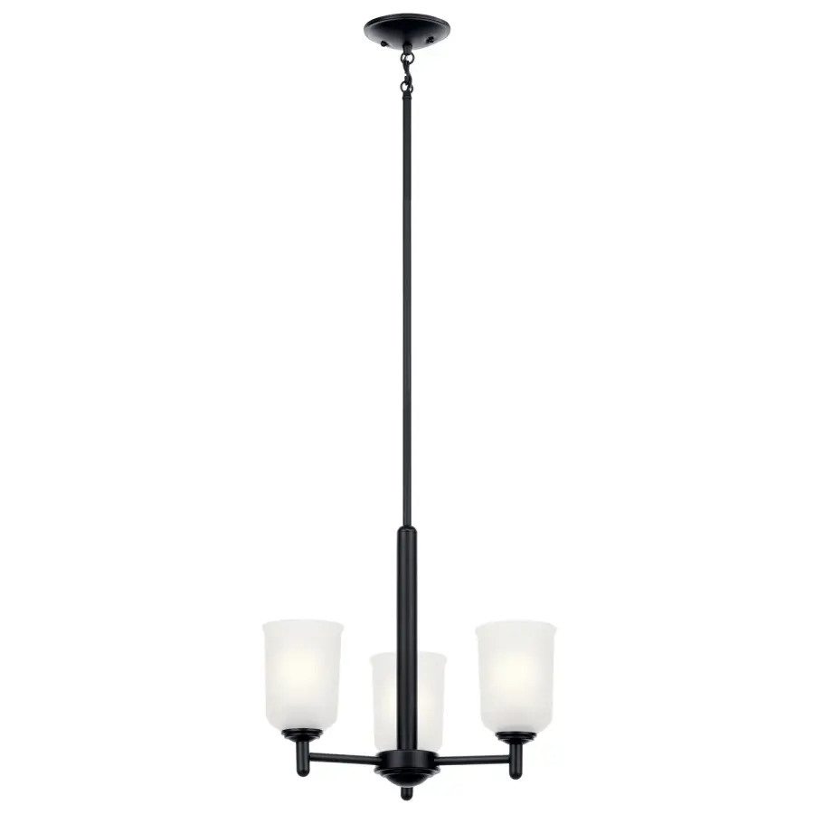 Shailene 3-Light Mini Chandelier in Black
