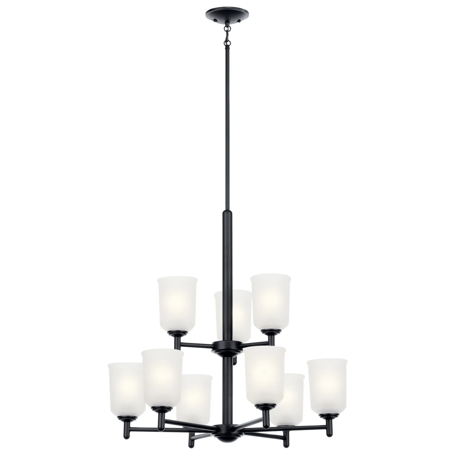 Shailene 9-Light Two-Tier Chandelier in Black
