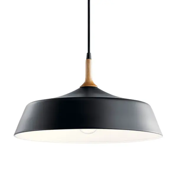 The Danika pendant combines industrial charm with modern simplicity. Its 16.25-inch metal dome shade delivers focused task lighting while making a bold style statement in kitchens, dining areas, and commercial spaces.