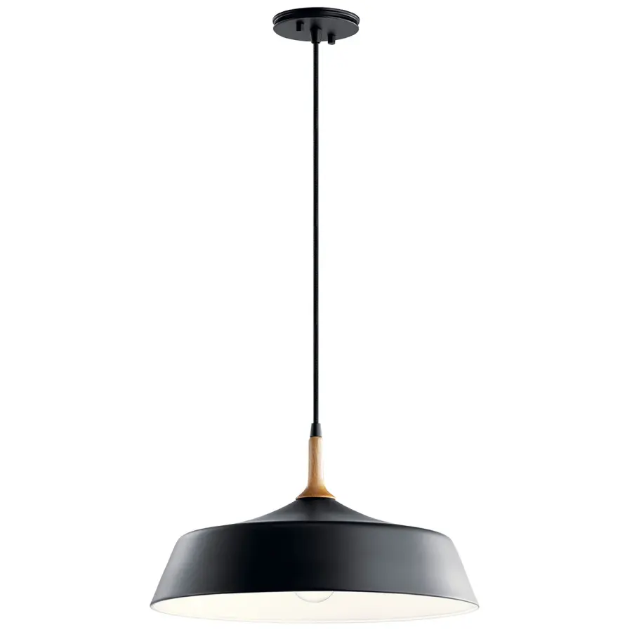 Danika Black Metal Dome Pendant - Image 2