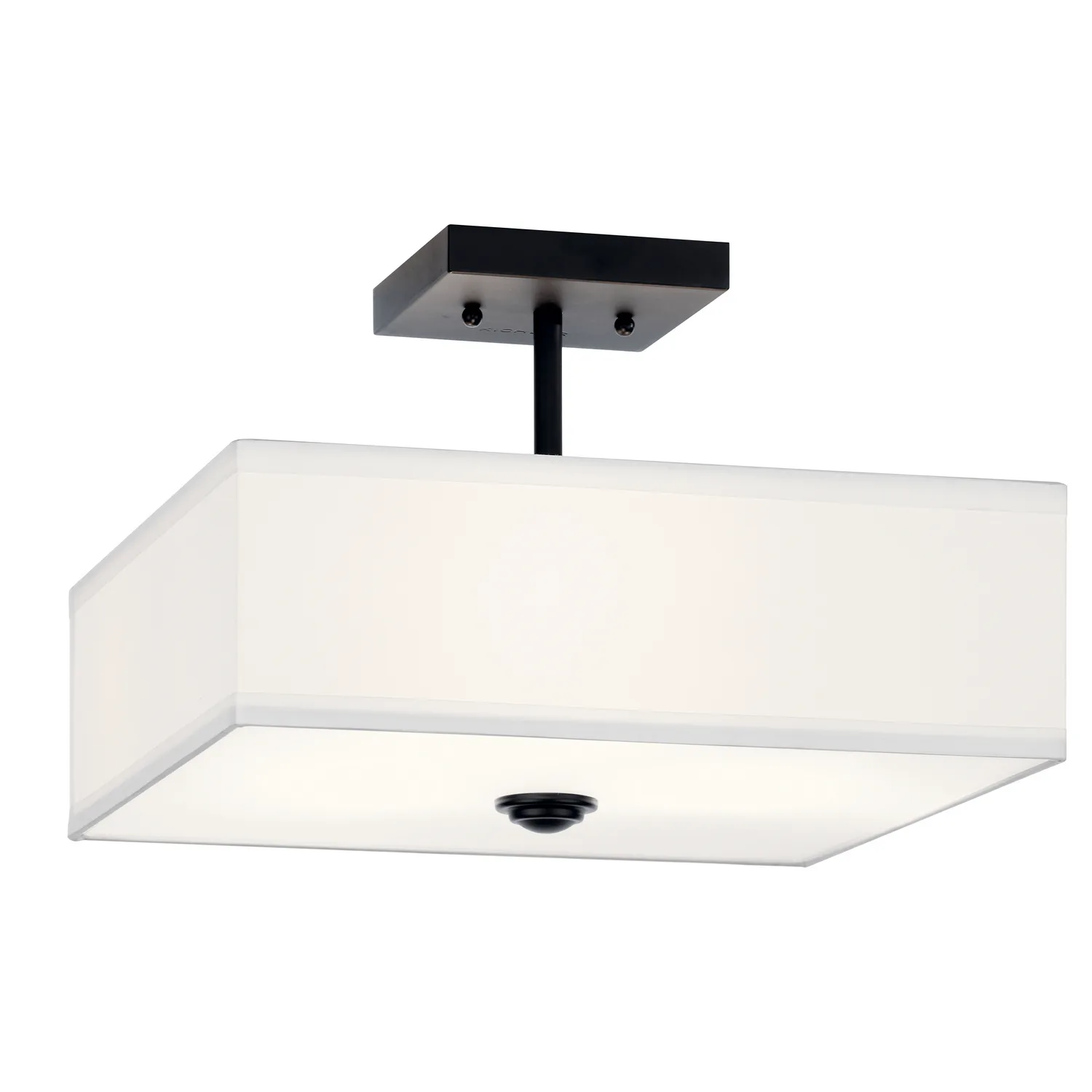 Shailene 3-Light Square Semi-Flush Mount in Black