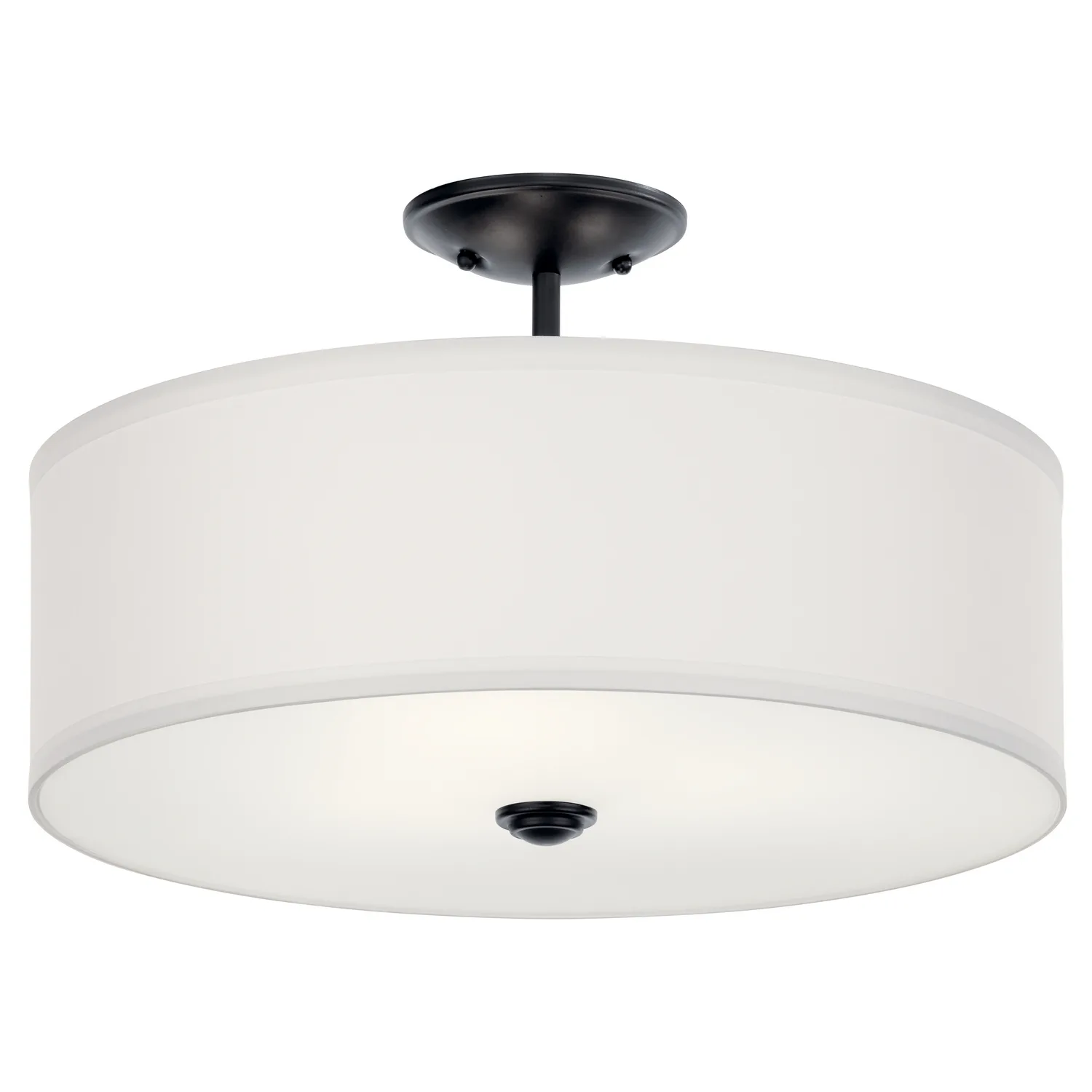 Shailene 18" Three Light Semi Flush Mount in Black