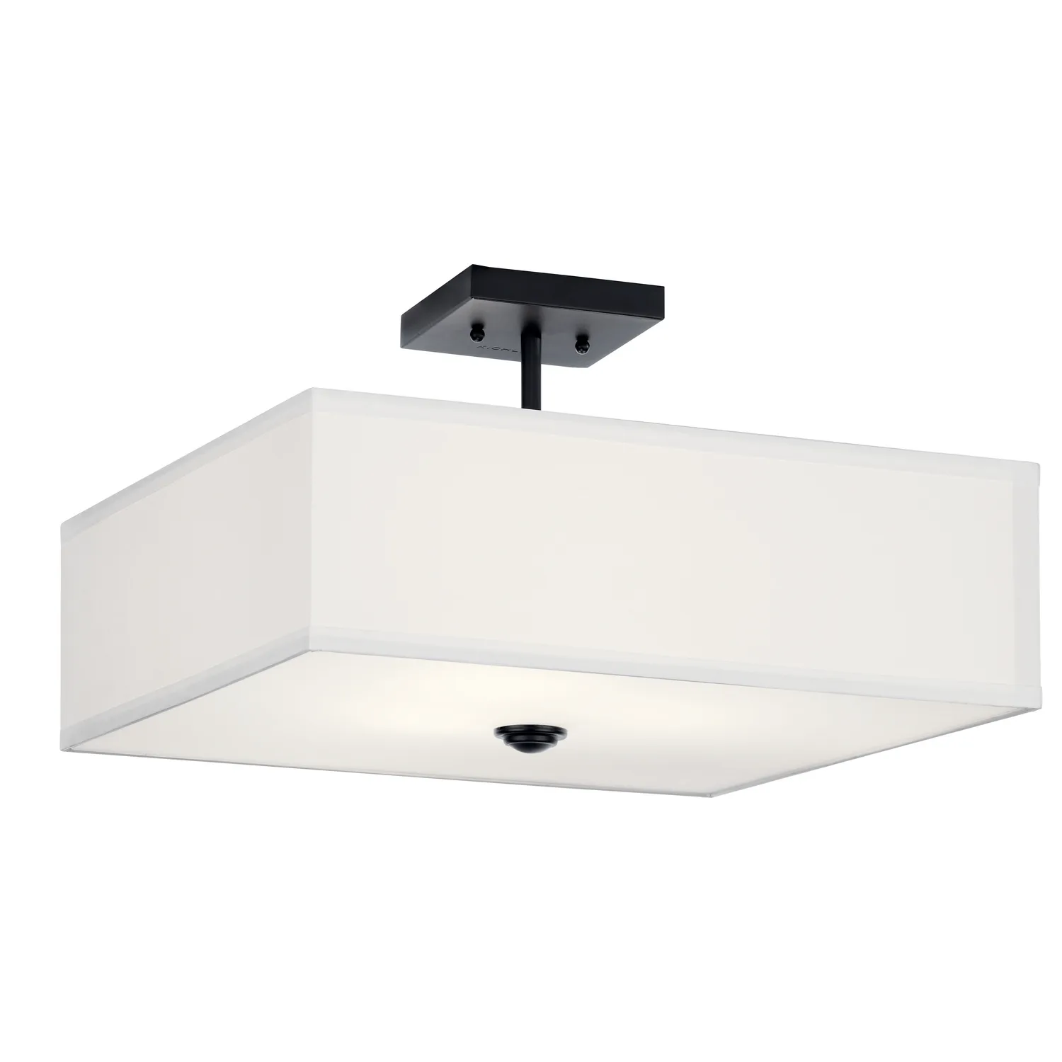 Shailene 18" Three Light Semi Flush Mount in Black