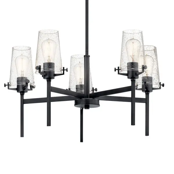 Alton 5-Light Chandelier in Black - Image 1