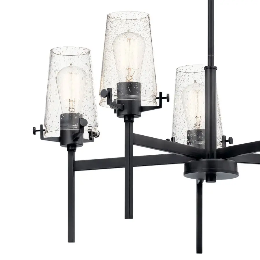 Alton 5-Light Chandelier in Black - Image 3