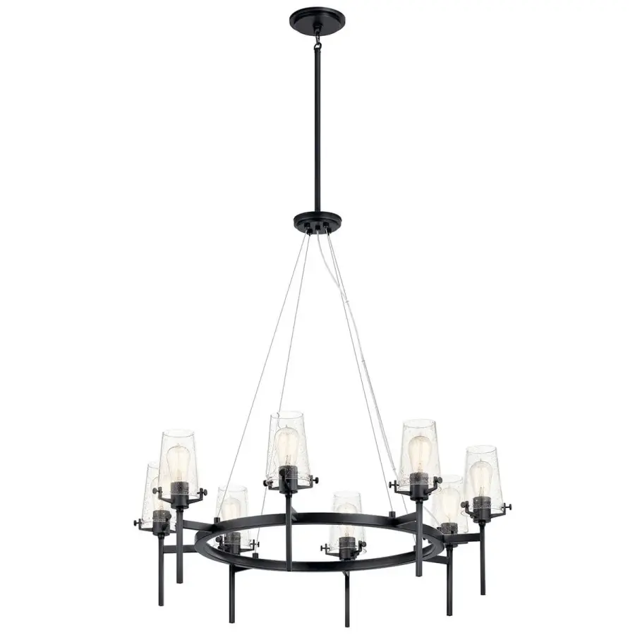 Alton 8-Light Chandelier in Black - Image 2