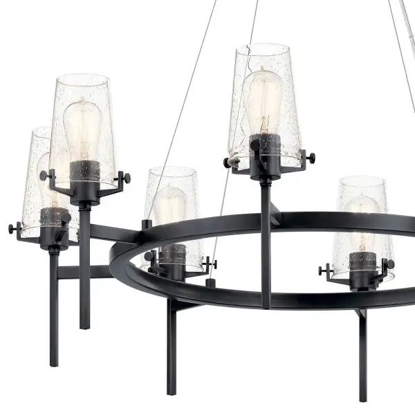 Alton 8-Light Chandelier in Black - Image 3