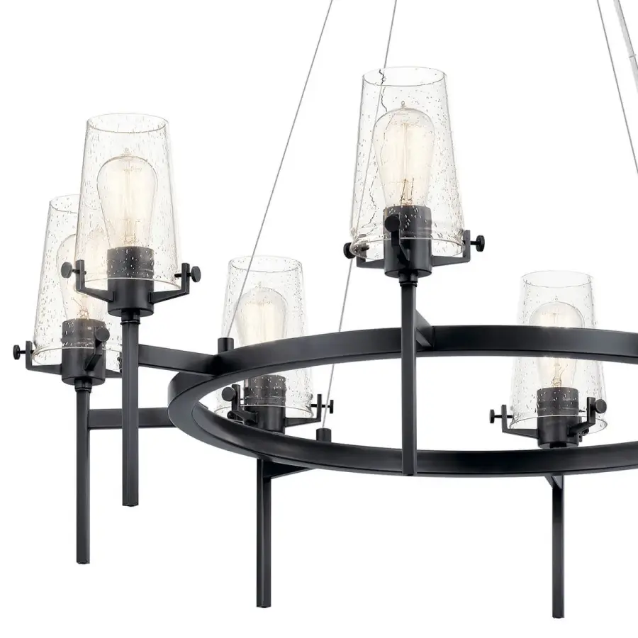 Alton 8-Light Chandelier in Black - Image 3