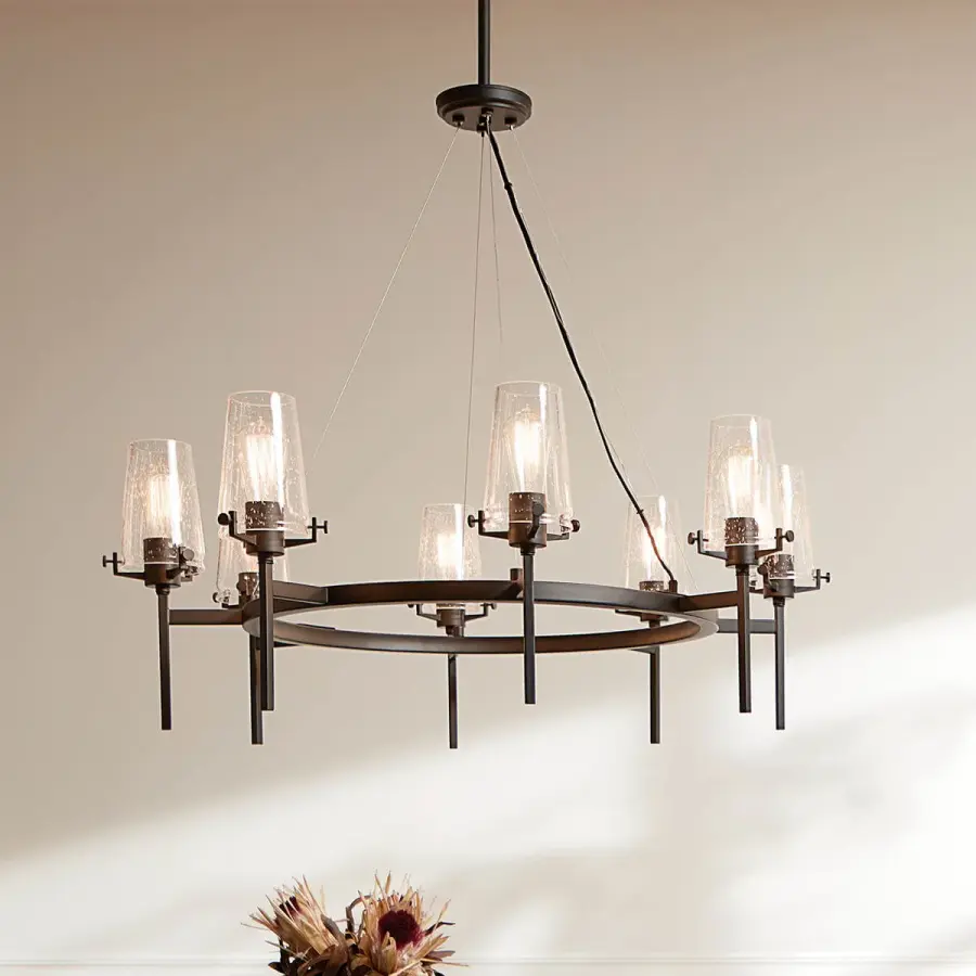 Alton 8-Light Chandelier in Black - Image 6