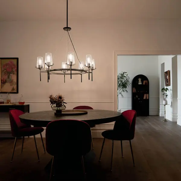 Alton 8-Light Chandelier in Black - Image 7