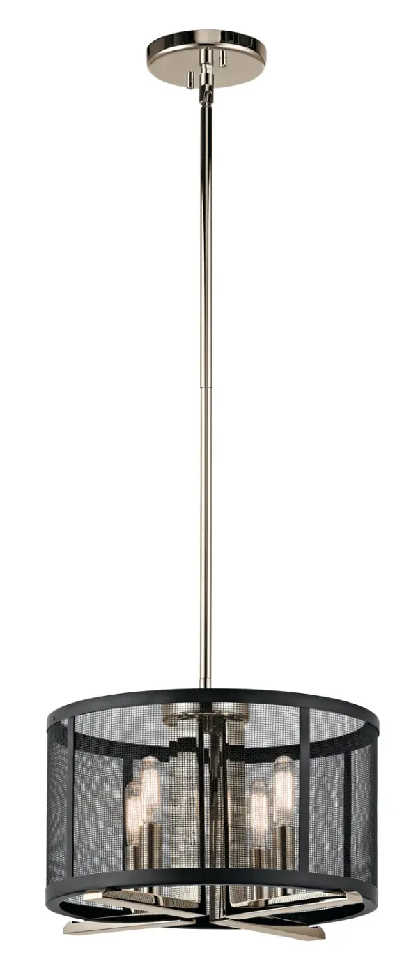 Titus 4-Light Pendant in Polished Nickel