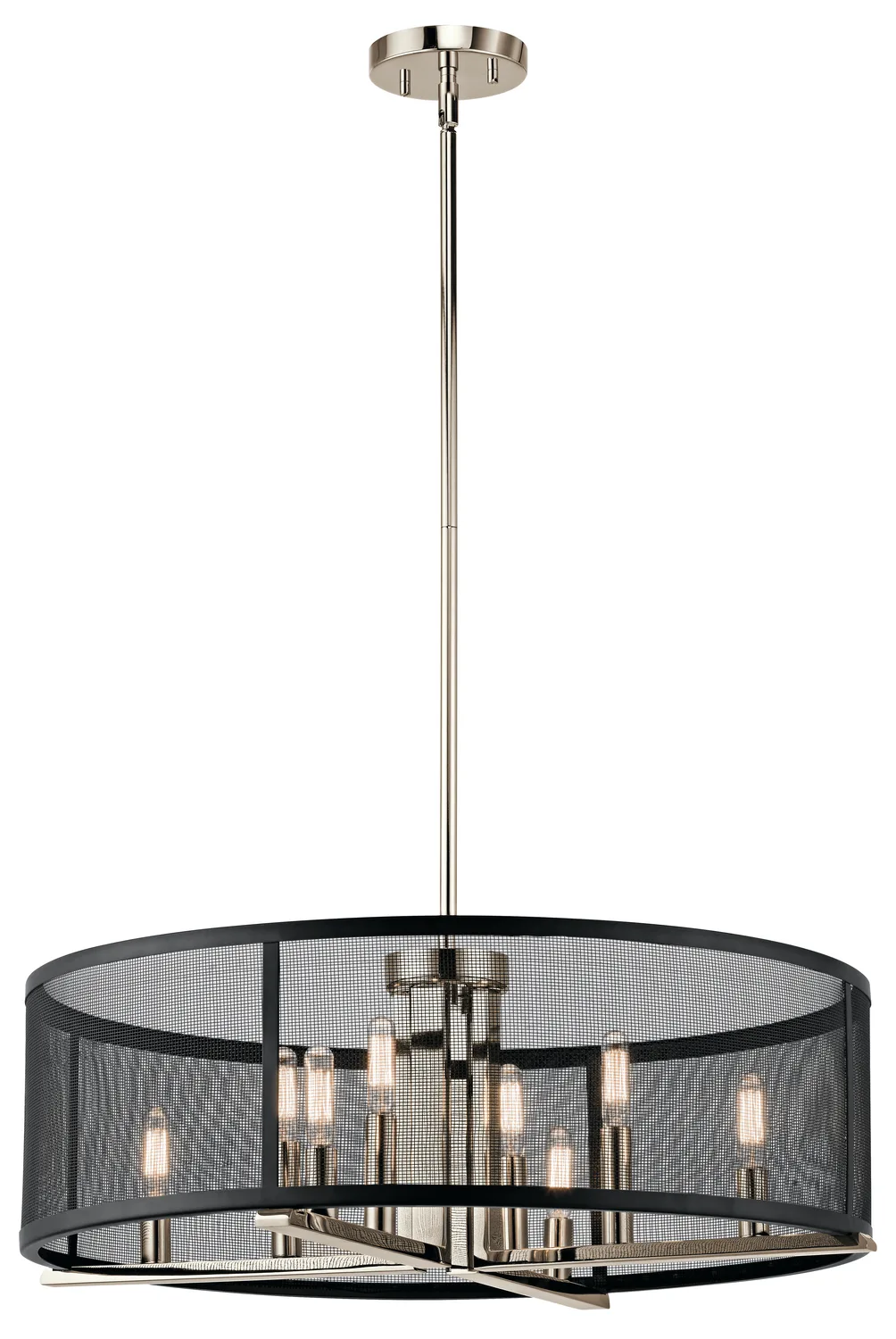 Titus 8-Light Chandelier in Polished Nickel