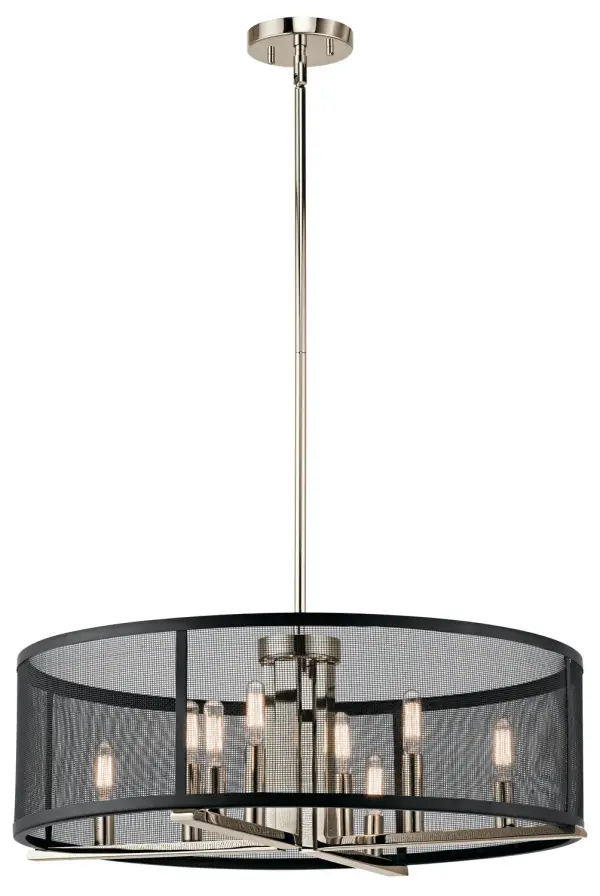 Titus 8-Light Chandelier in Polished Nickel