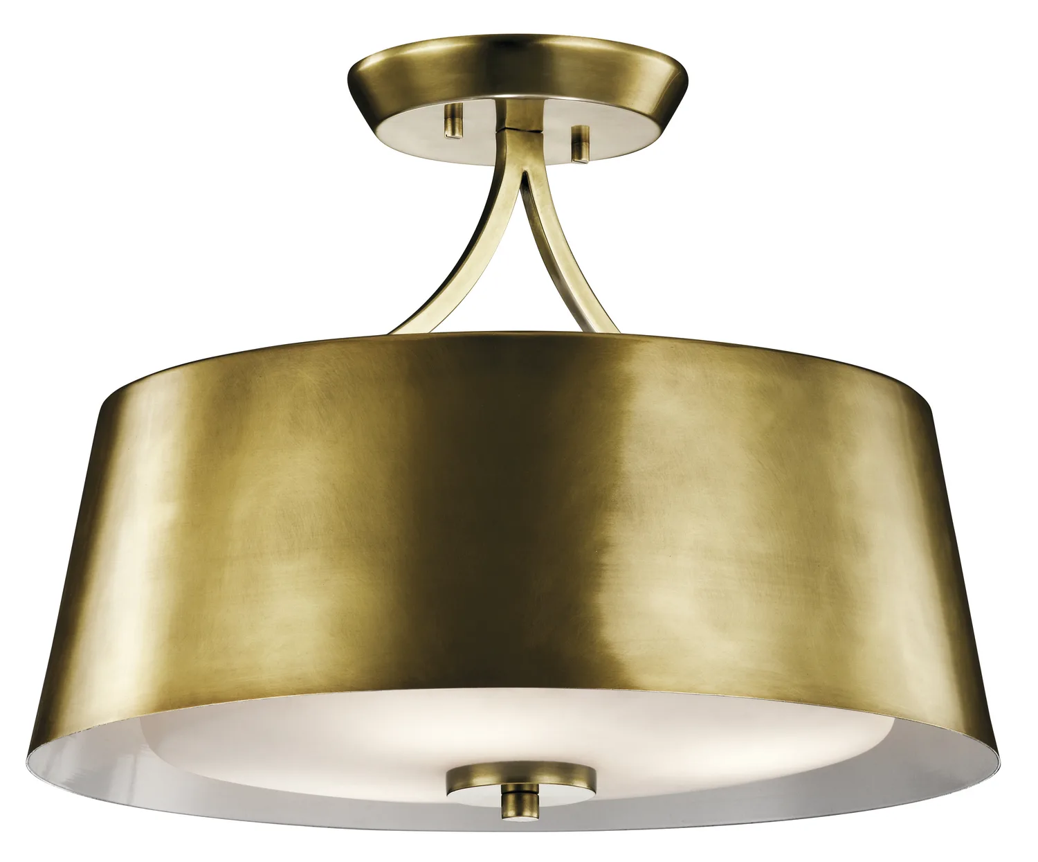 Maclain 3-Light Convertible Pendant in Natural Brass