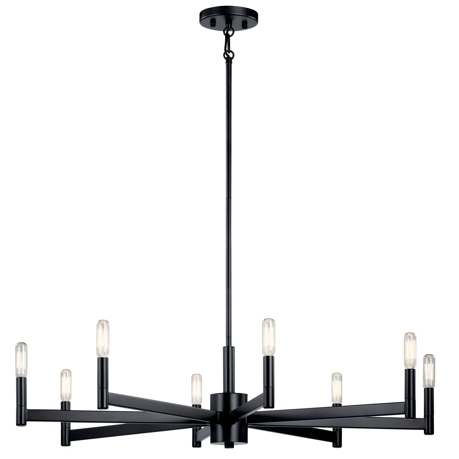 Erzo 8-Light Chandelier in Black