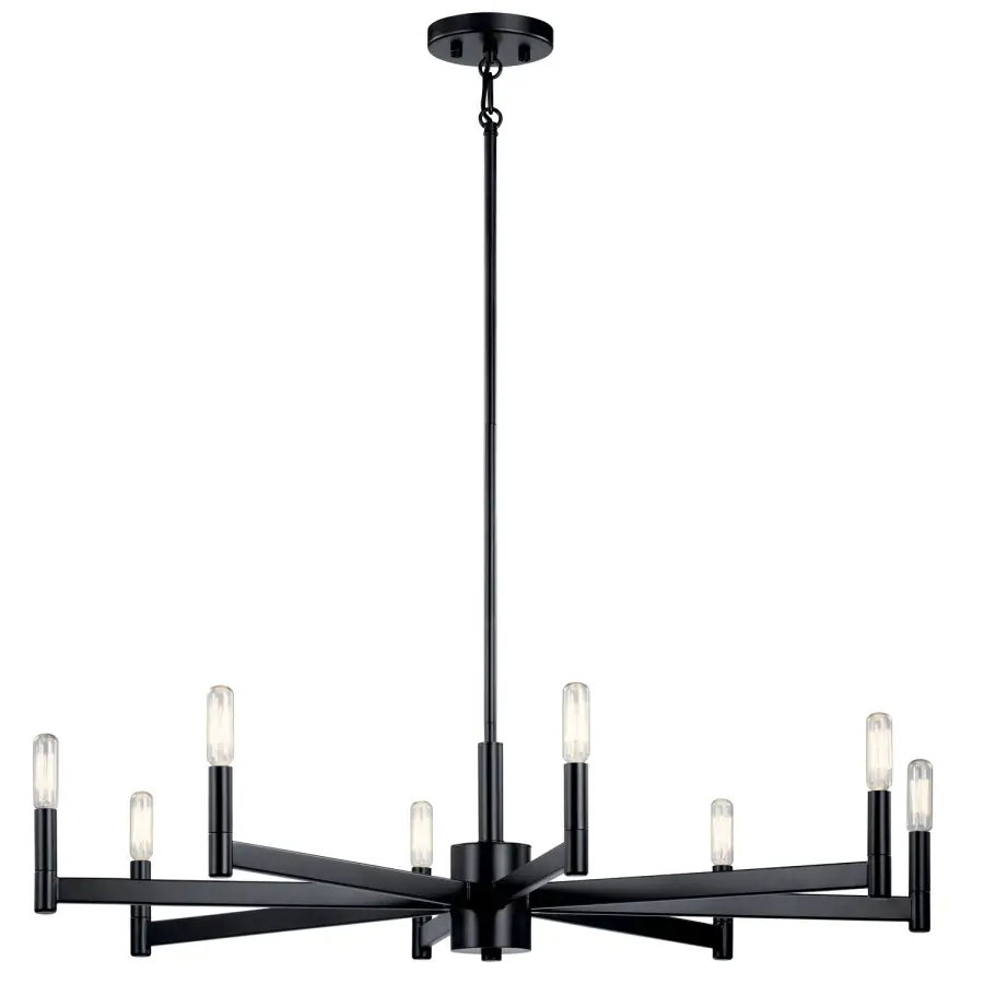 Erzo 8-Light Chandelier in Black
