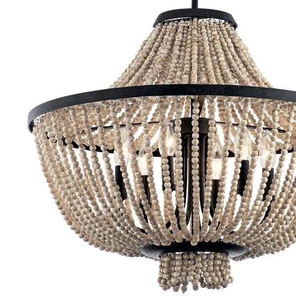 Brisbane 6-Light Chandelier in Distressed Black - Image 2