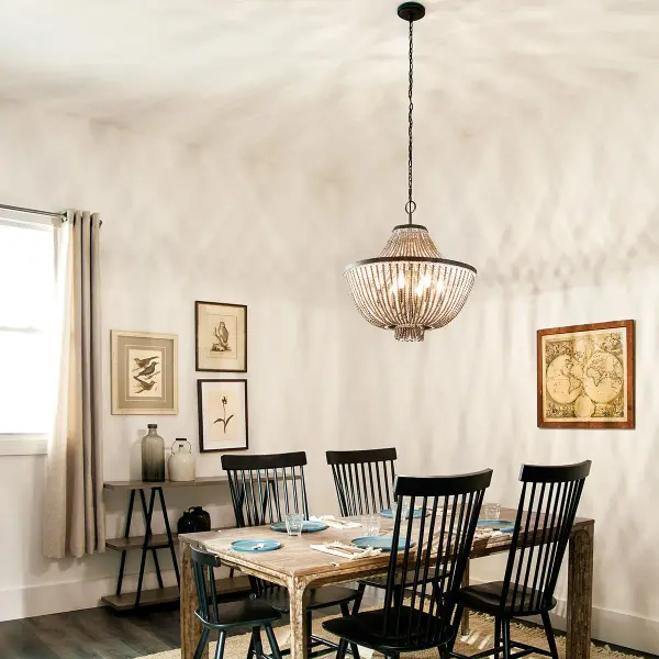 Brisbane 6-Light Chandelier in Distressed Black - Image 5