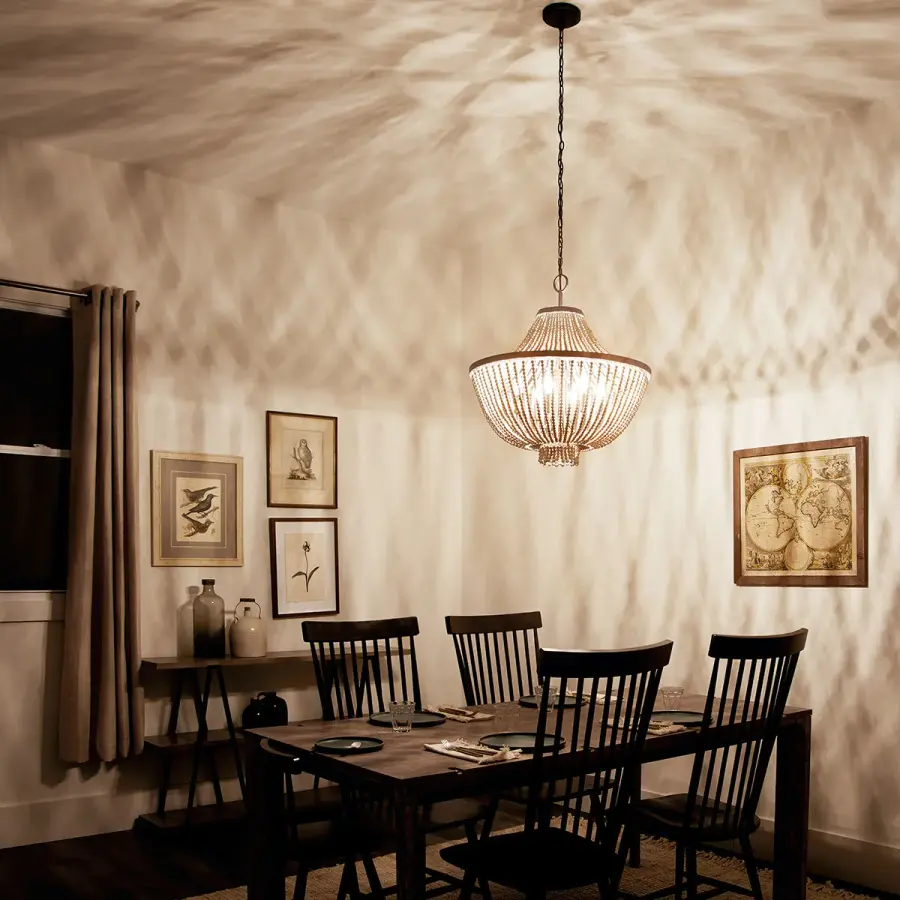 Brisbane 6-Light Chandelier in Distressed Black - Image 6