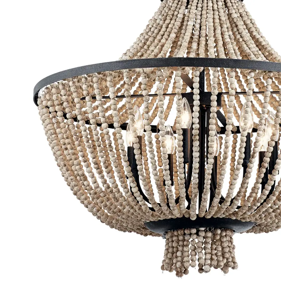 Brisbane 8-Light Chandelier in Distressed Black - Image 2